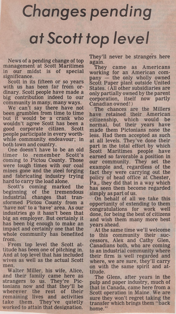 October 13: Changes Pending at Scott Top Level